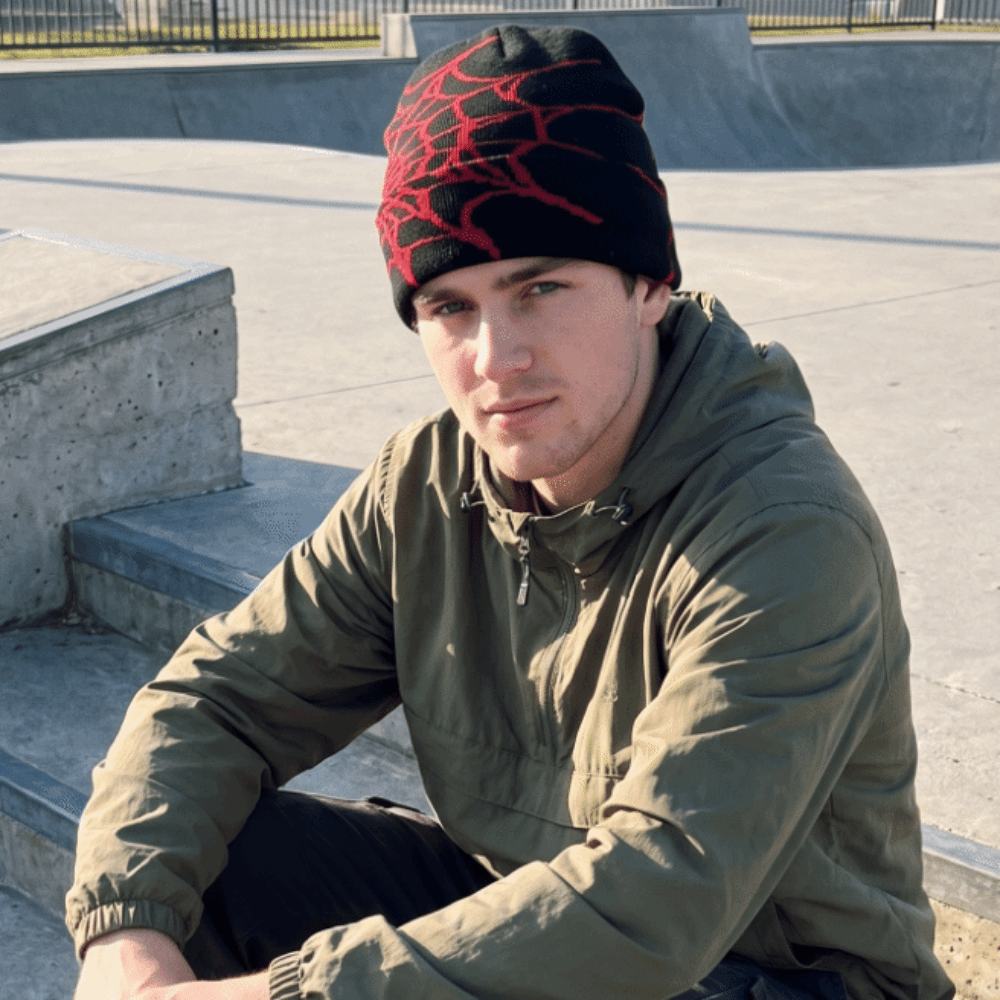 Vintage Soft Spider Web Patter - Beanie Cuffed Knit review and price